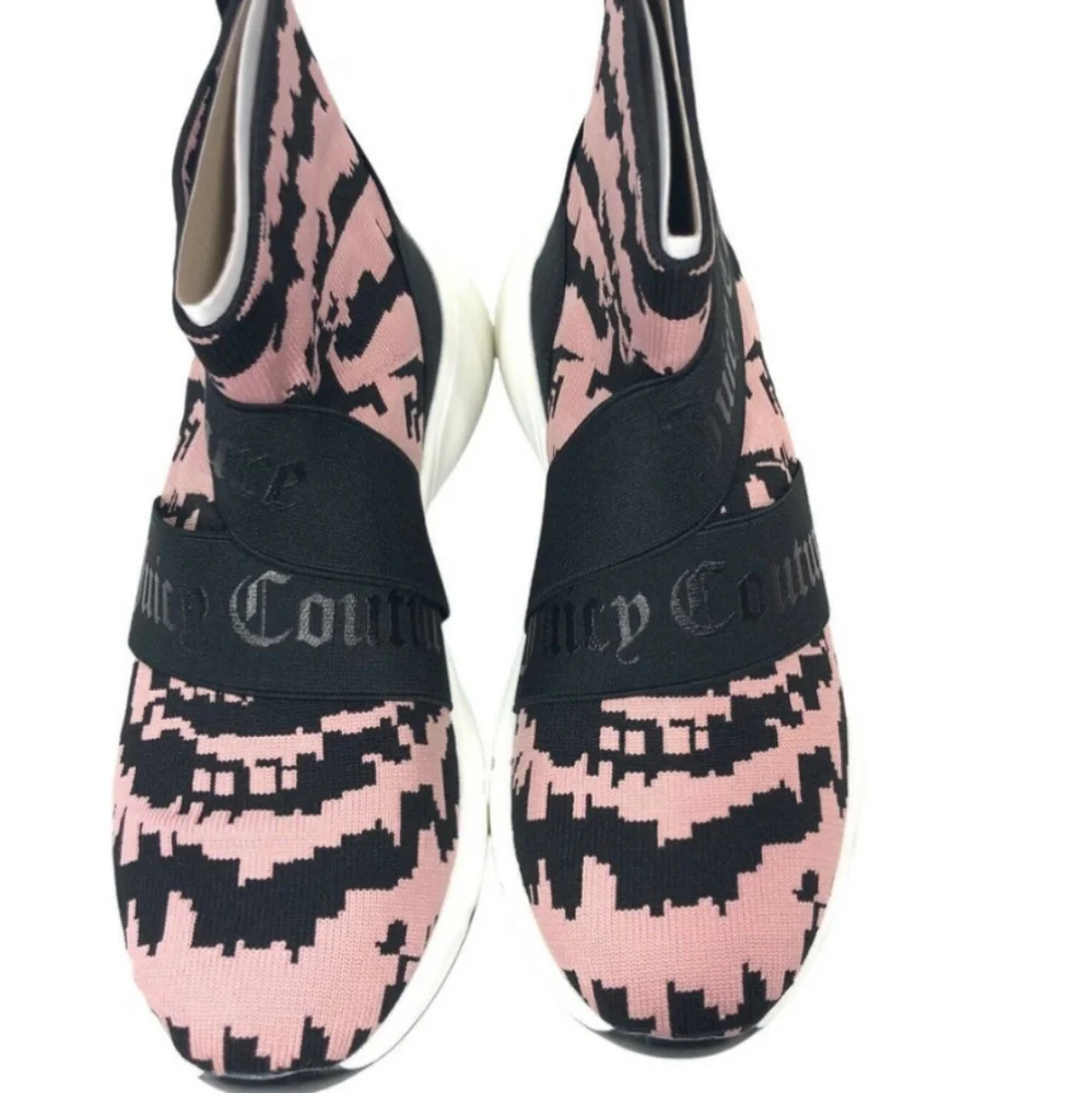 Juicy Couture Sneakers Women's US Size 8.5 Pink Tie Dye Knit Booties New In Box